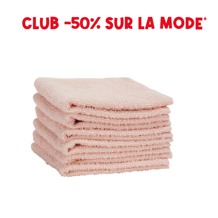 Pack of 6 sponge washcloths 25 x 25 cm - Prémaman