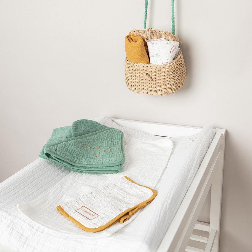 Housse de matelas à langer en gaze de coton Natural cocoon - Prémaman