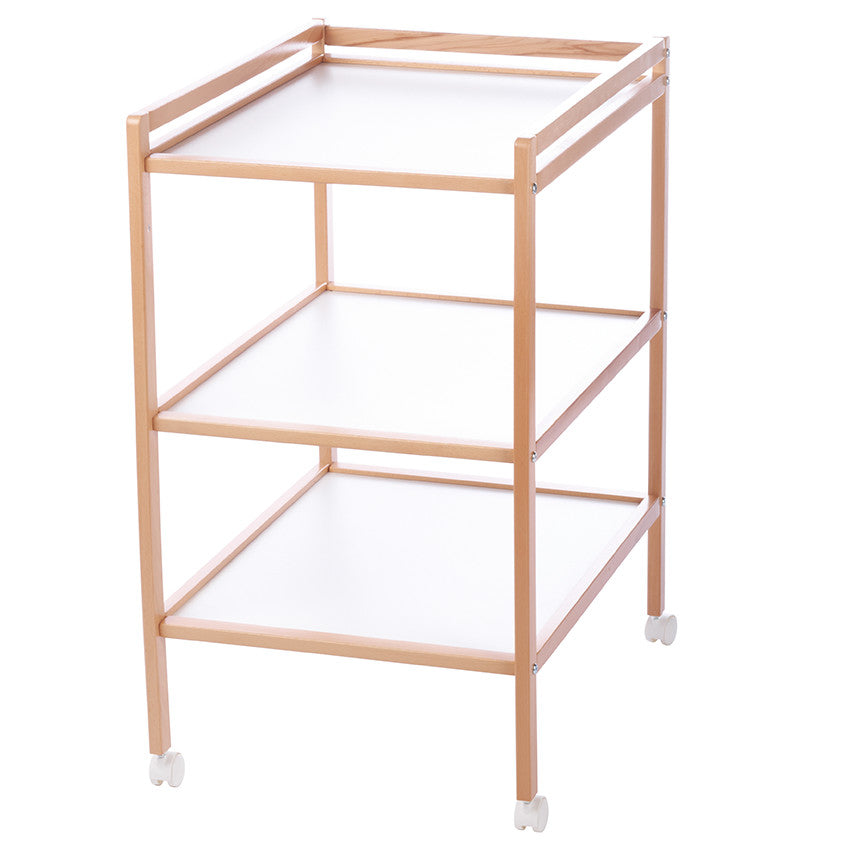 Table à langer 2 étagères Tiny - Hêtre vernis - Prémaman