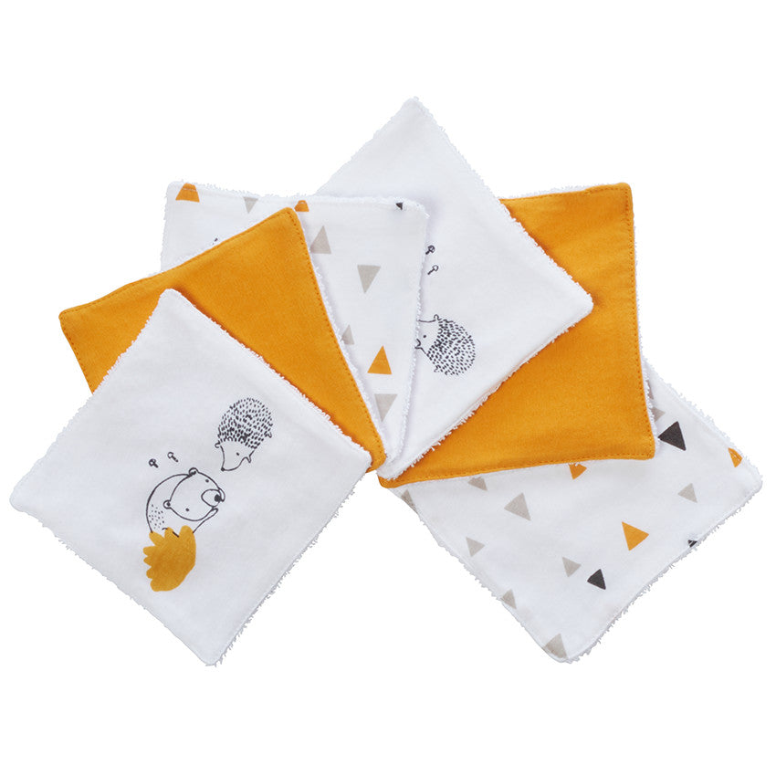 Set of 6 washable cotton wipes Our Little Friends - Maternity