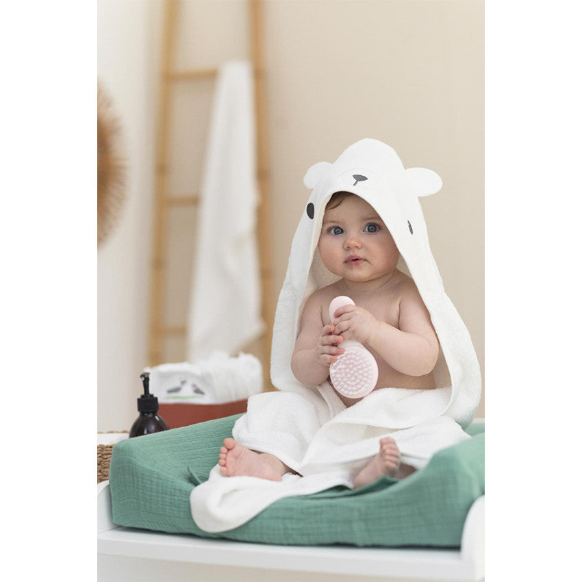 Cape de bain et gant de toilette Ours - Prémaman
