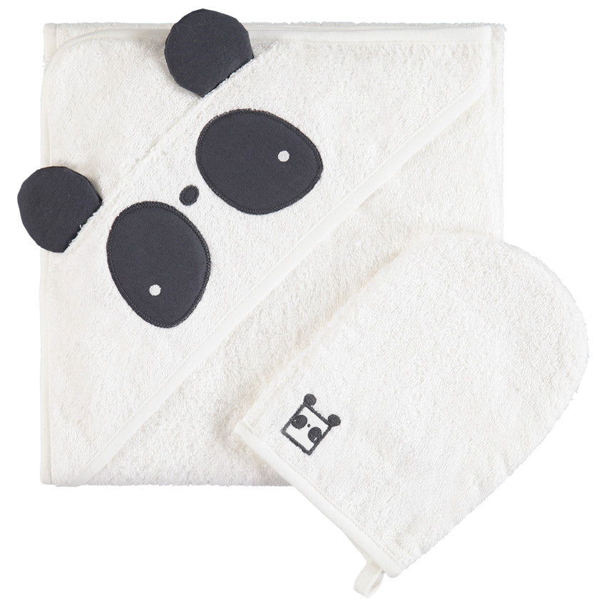 Cape de bain et gant de toilette Ethnic animals - Prémaman