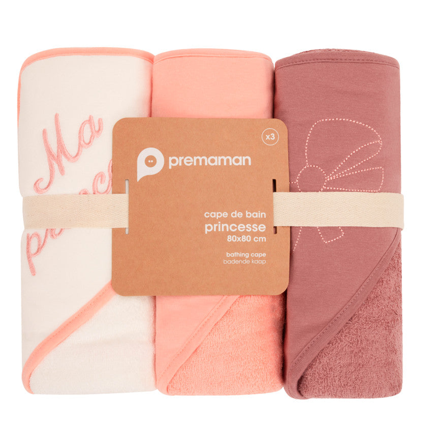 Lot de 3 capes de bain Princesse - Prémaman