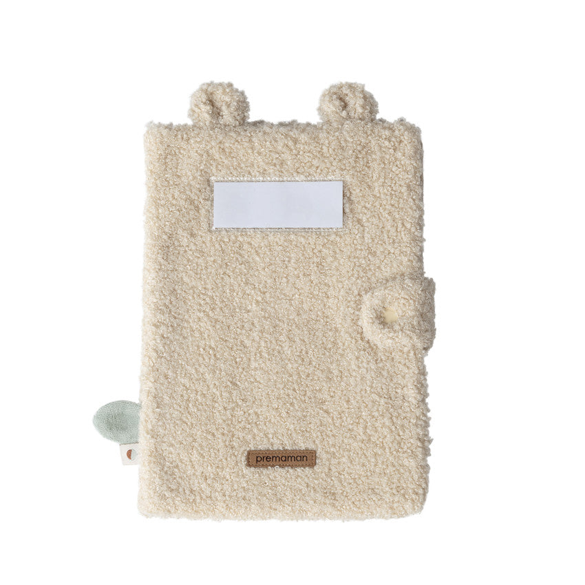 Protège carnet de santé en bouclettes Roi des Forêts beige - Prémaman