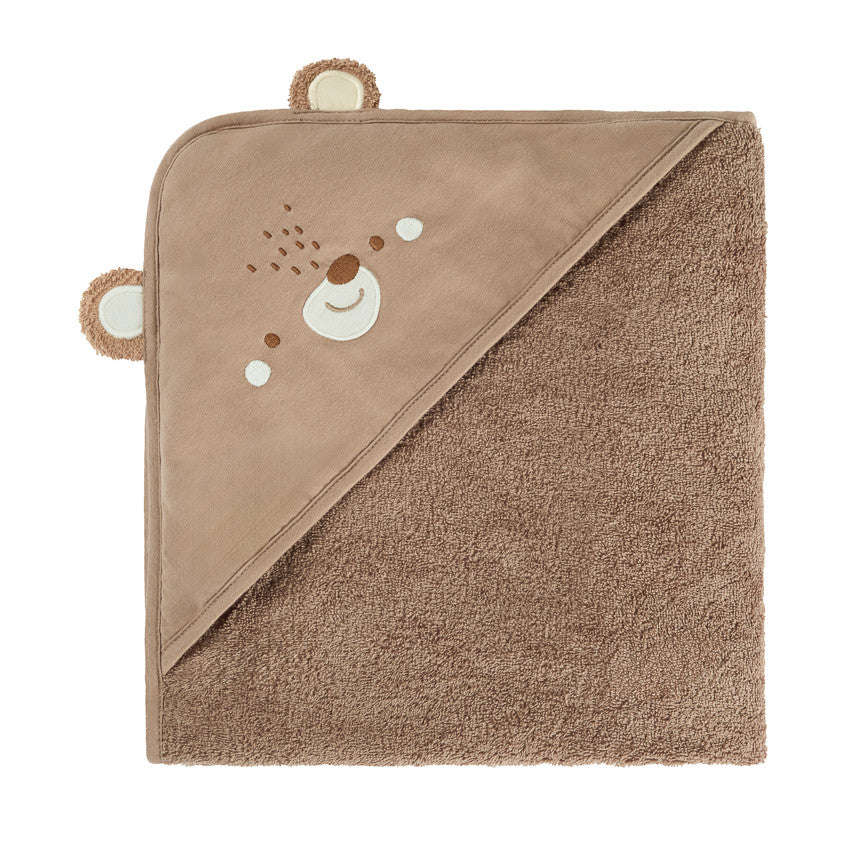 Cape de bain ludique et tablier 2 en 1 Ourson marron - Prémaman