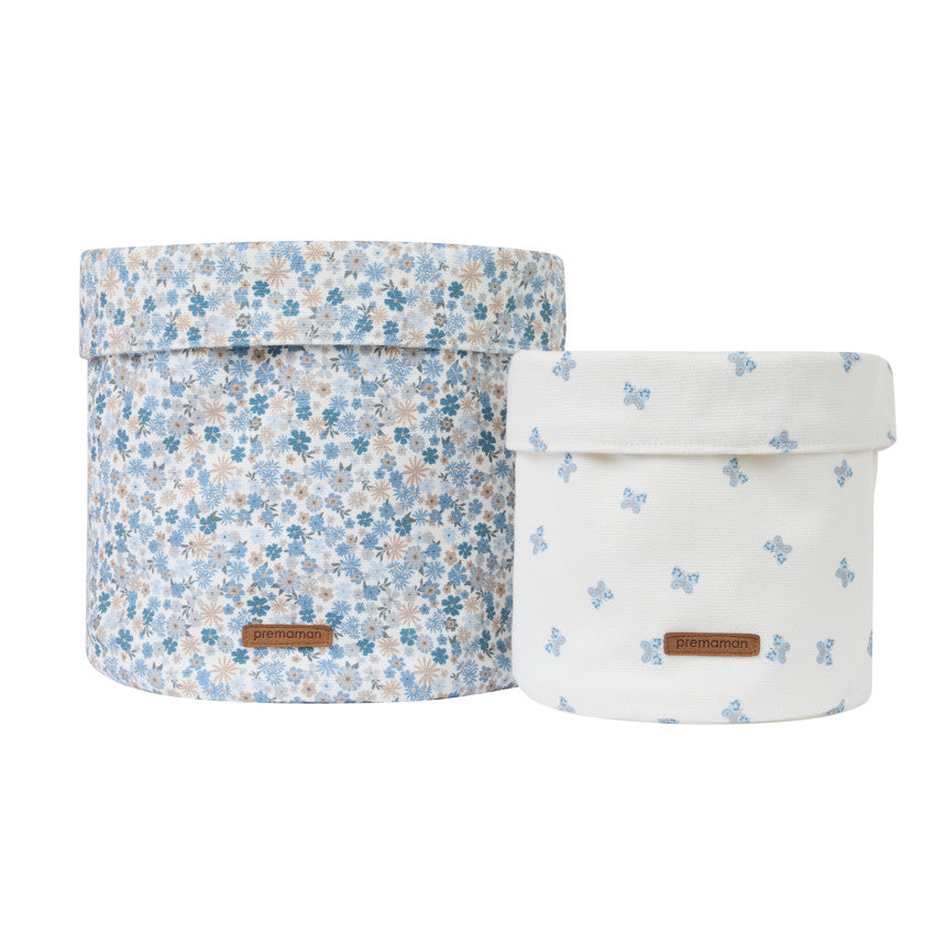 Lot de 2 panier de rangement Tiny Flowers - Prémaman
