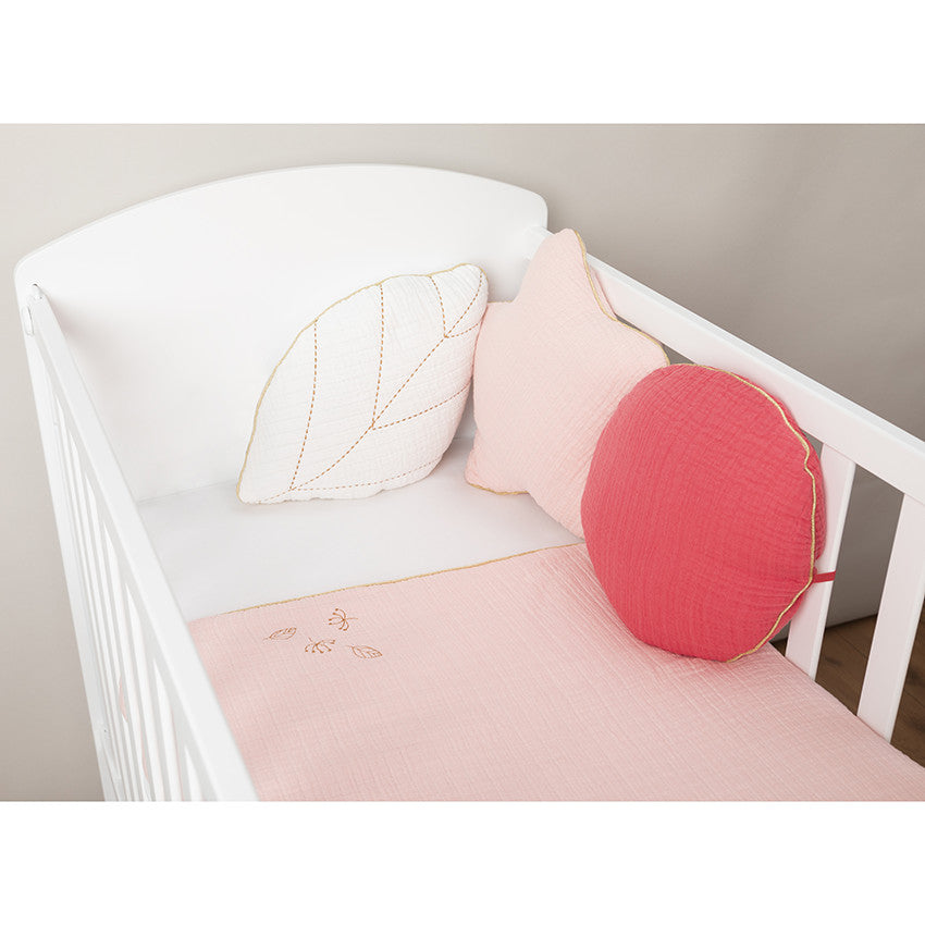 Coussin décoratif rond en tétra modulable en tour de lit ou de parc - Prémaman