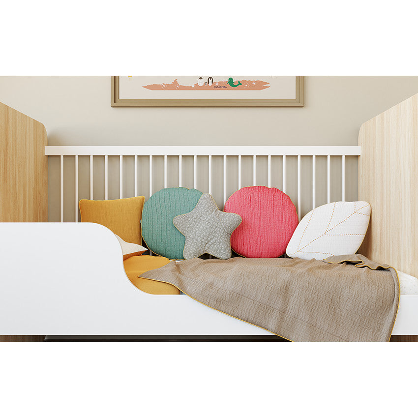 Coussin décoratif rond en tétra modulable en tour de lit ou de parc - Prémaman