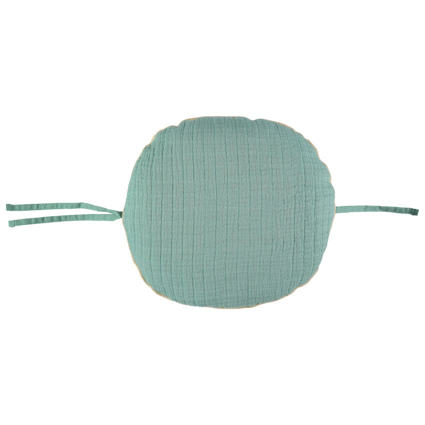 Coussin décoratif rond en tétra modulable en tour de lit ou de parc - Prémaman