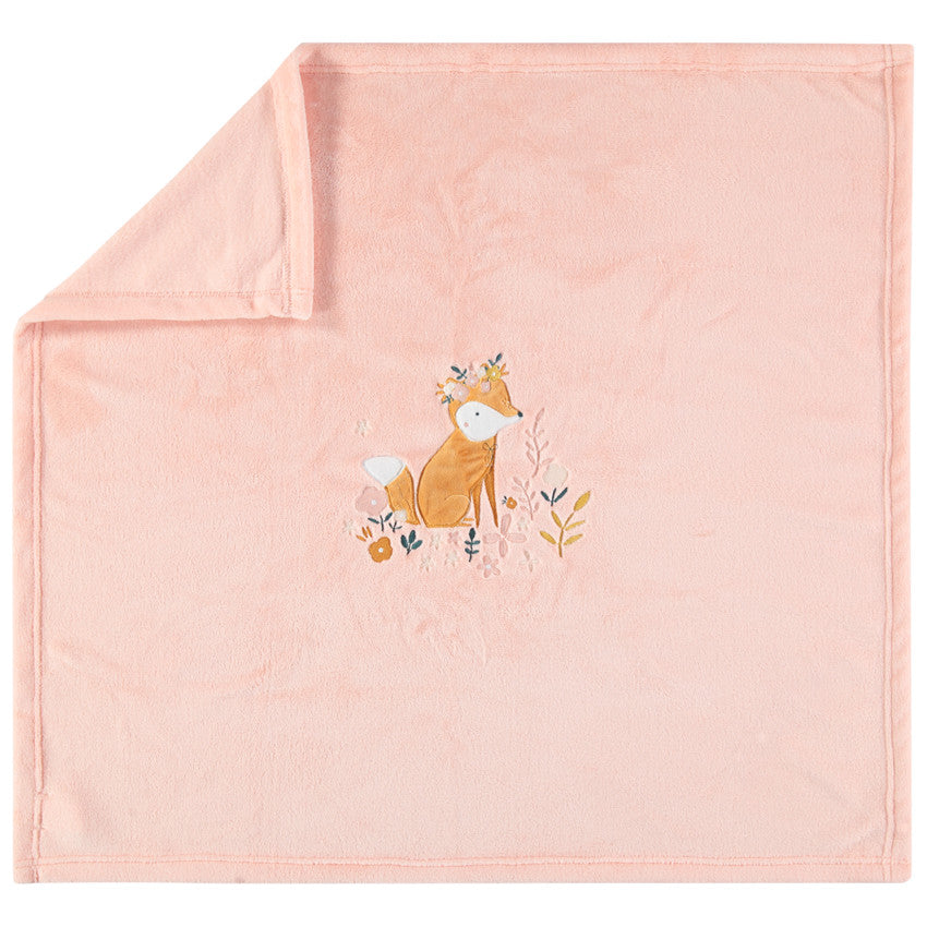 Couverture en velours avec renard brodé - Prémaman