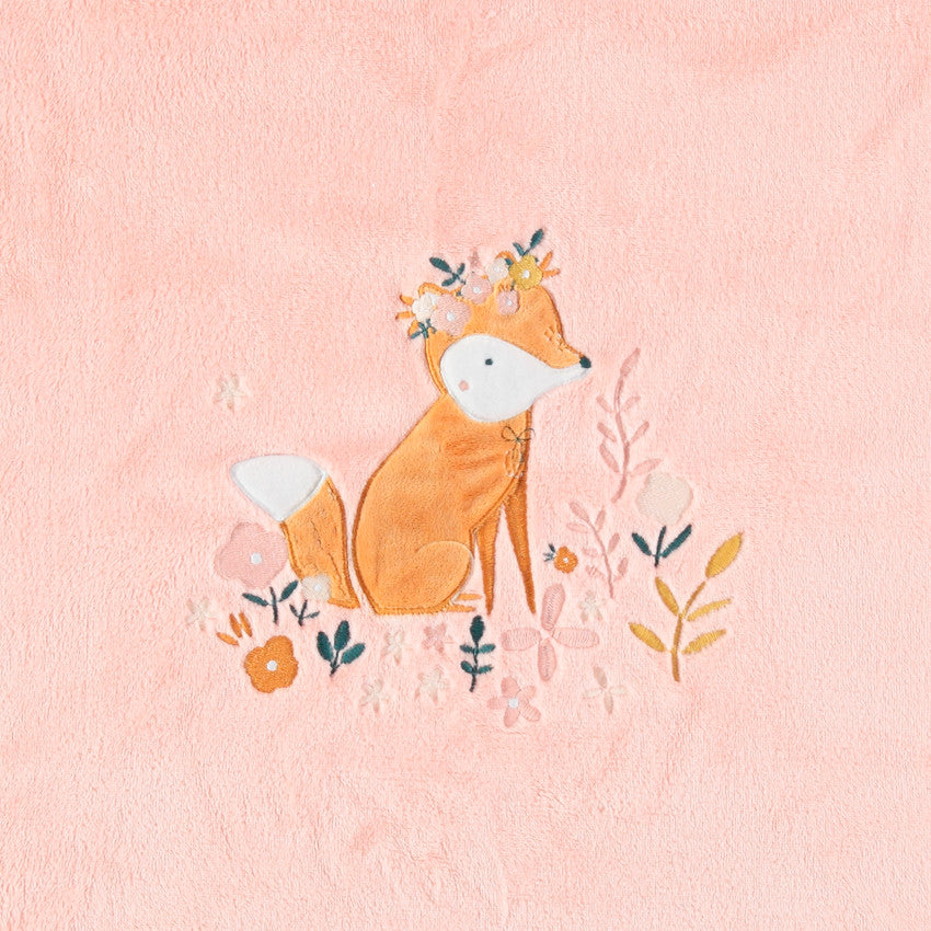 Couverture en velours avec renard brodé - Prémaman