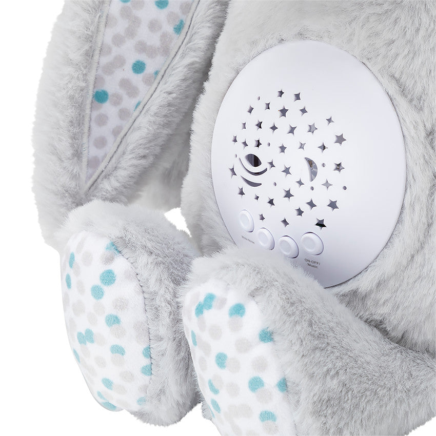 Peluche veilleuse musicale avec projecteur Célestin le lapin - Prémaman