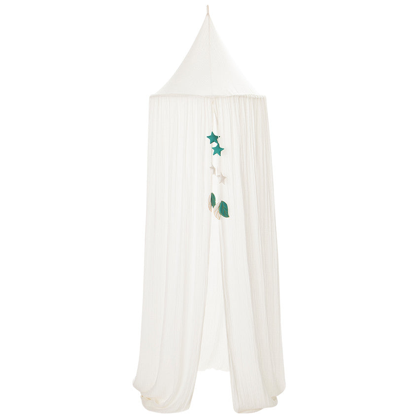 Ciel de lit en gaze de coton - Écru - Prémaman