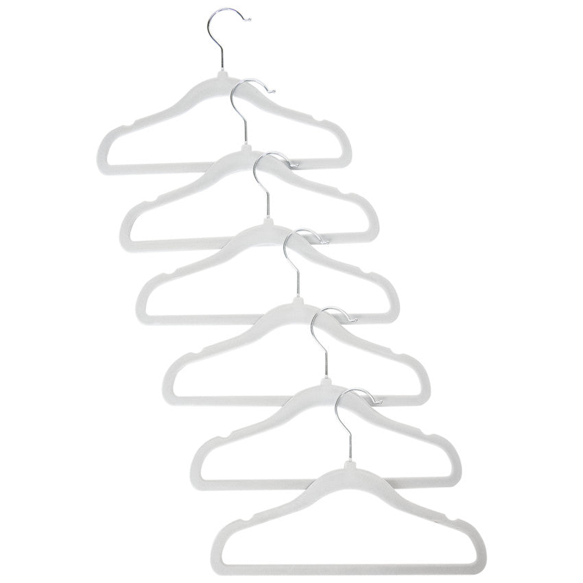 Lot de 6 cintres en velours gris - Prémaman