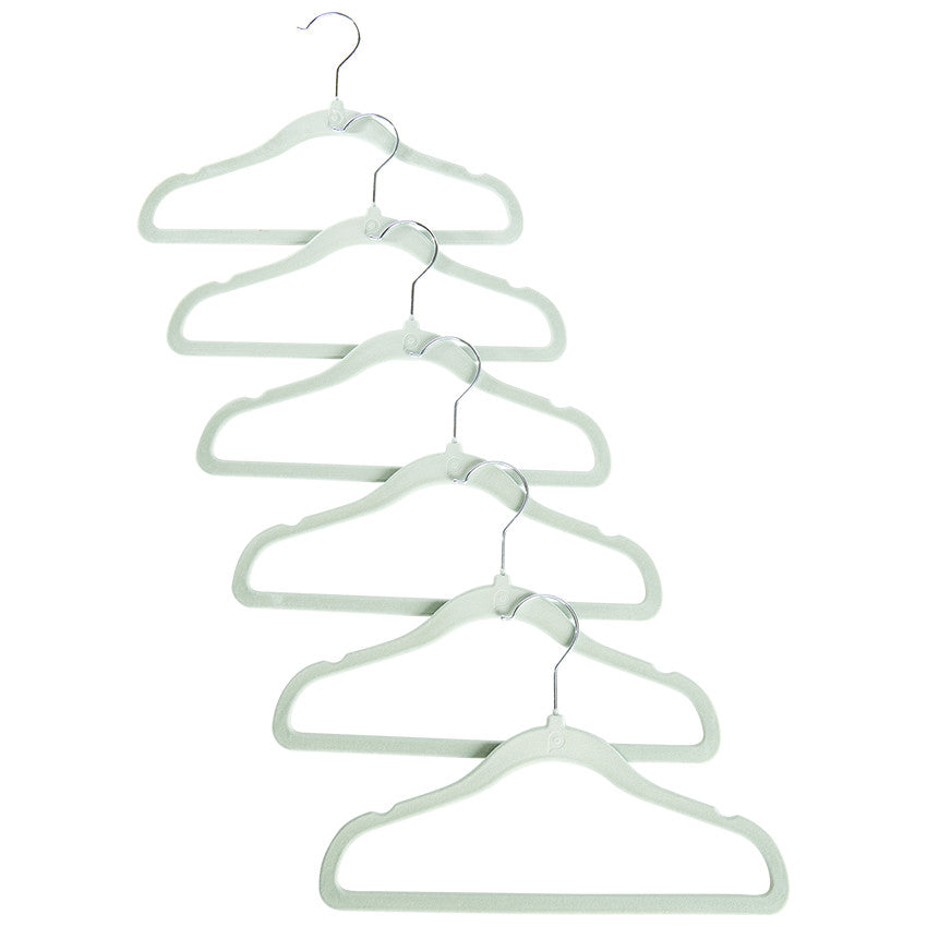 Set of 6 green velvet hangers - Maternity