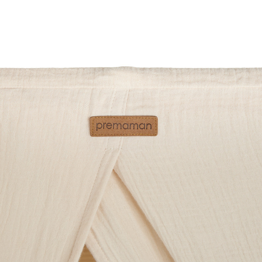 Toile en gaze de coton pour lit Premissori vert - Prémaman