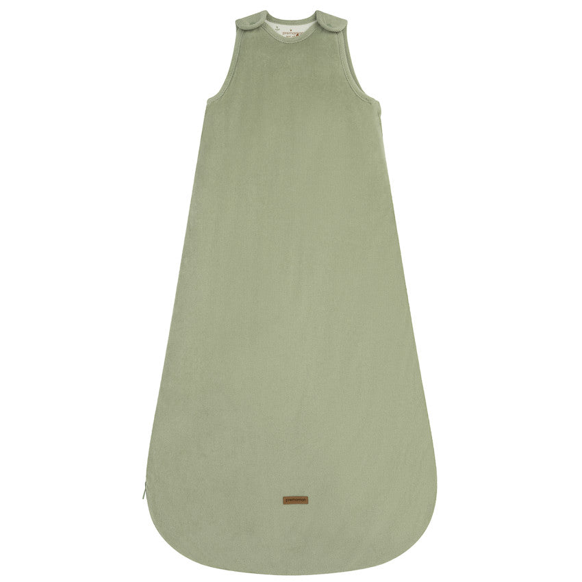 Sleeveless baby sleep sack T3 in green corduroy TOG 3.5 - Prémaman