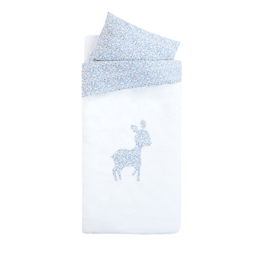 Set de lit housse de couette 100 x 140 cm + taie d'oreiller 60 x 40 cm- Tiny Flowers - Prémaman