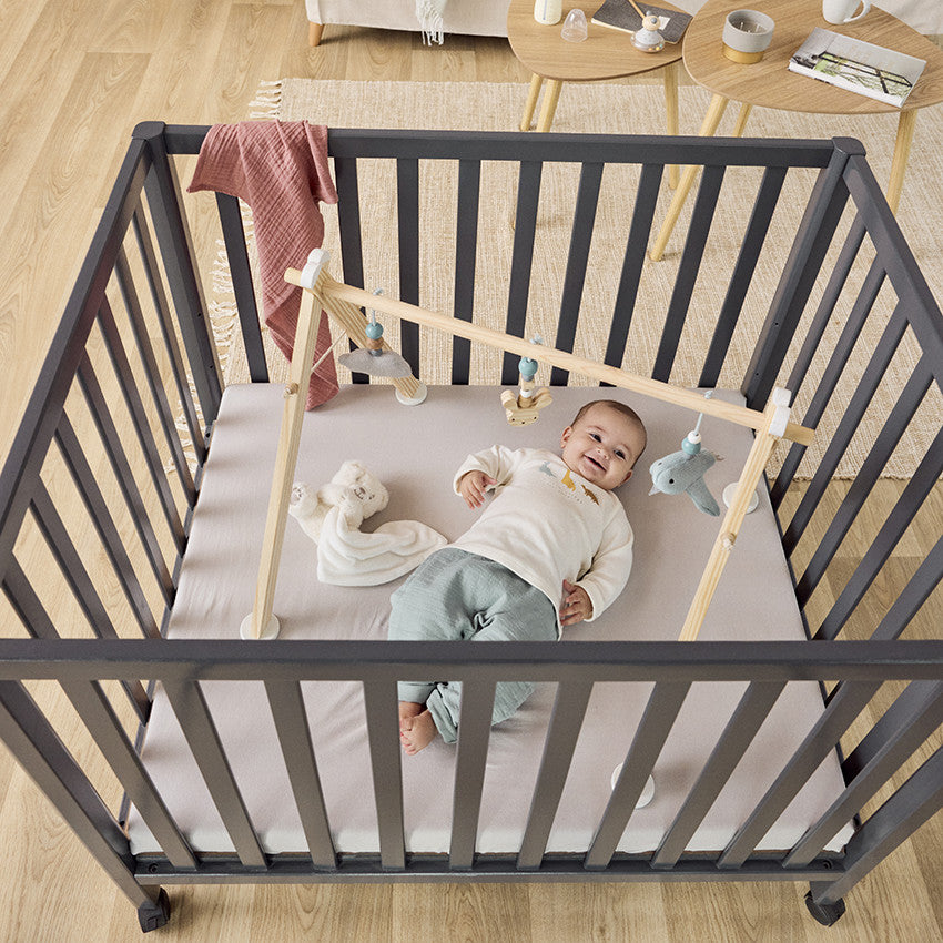 Parc en bois Tommy anthracite - Prémaman