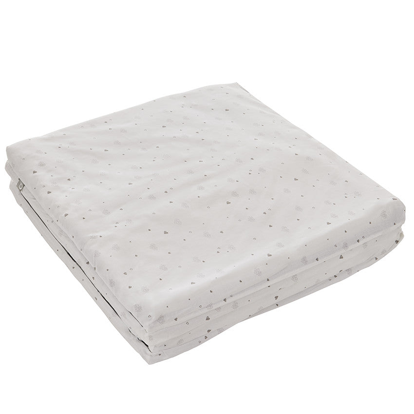 Tapis de motricité pliable 120 x 120 cm imprimé cœurs - Prémaman