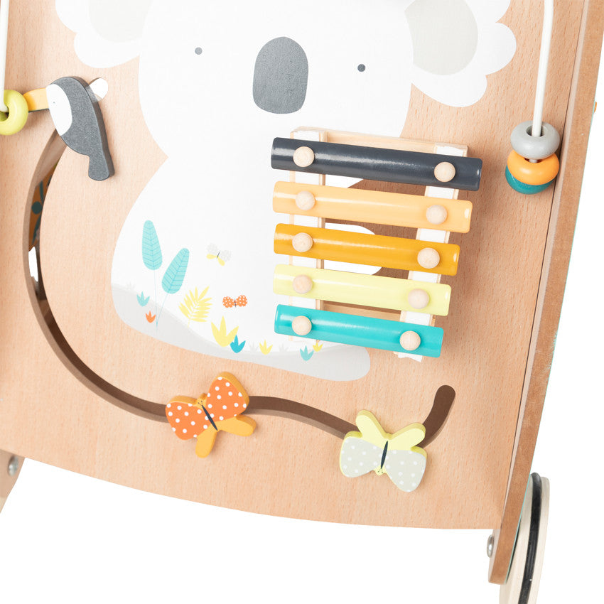 Crazy Jungle Wooden Activity and Push Along Walker - Prémaman