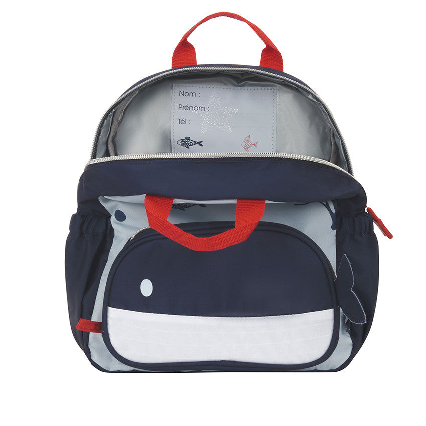 Sac à dos isotherme baleine Pretty Sea bleu - Prémaman