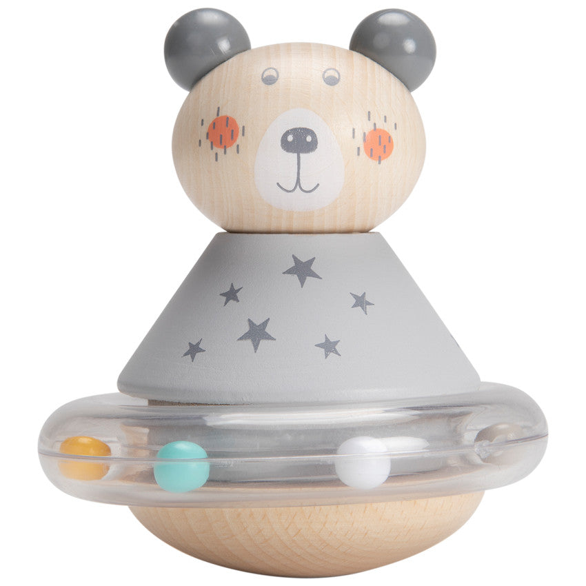 Hochet culbuto à billes - Ours gris - Prémaman