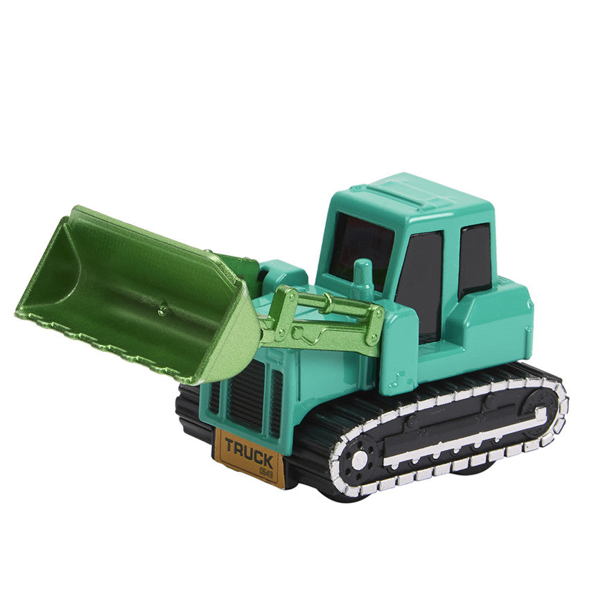 Véhicule miniature à friction Bulldozer turquoise - Prémaman