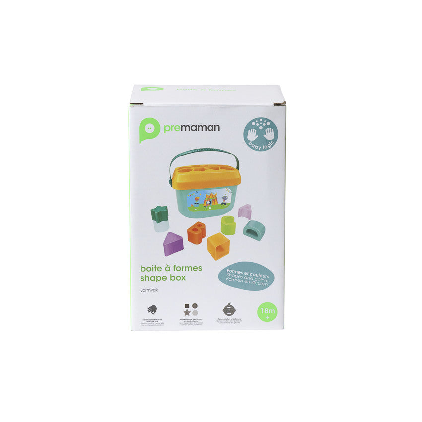 Boîte à formes avec 16 pièces en plastique - Prémaman