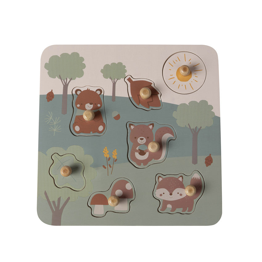 7-Piece Wooden Puzzle Forest King - Prémaman