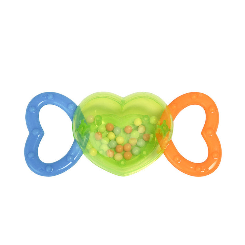 Hochet en forme de cœur tricolore - Prémaman