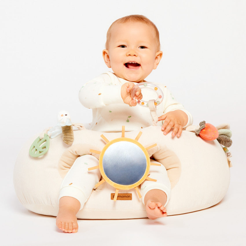 2-in-1 Play Cushion Farm Life Ecru - Prémaman