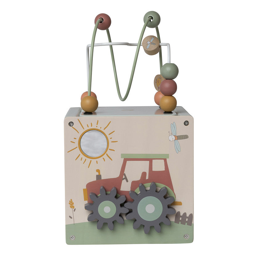 Cube multi-activités en bois Ferme - Prémaman