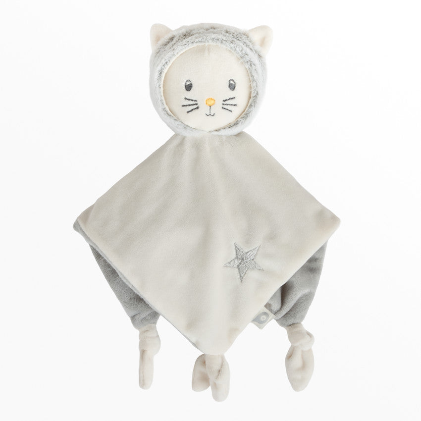 Doudou plat en velours chat - Prémaman