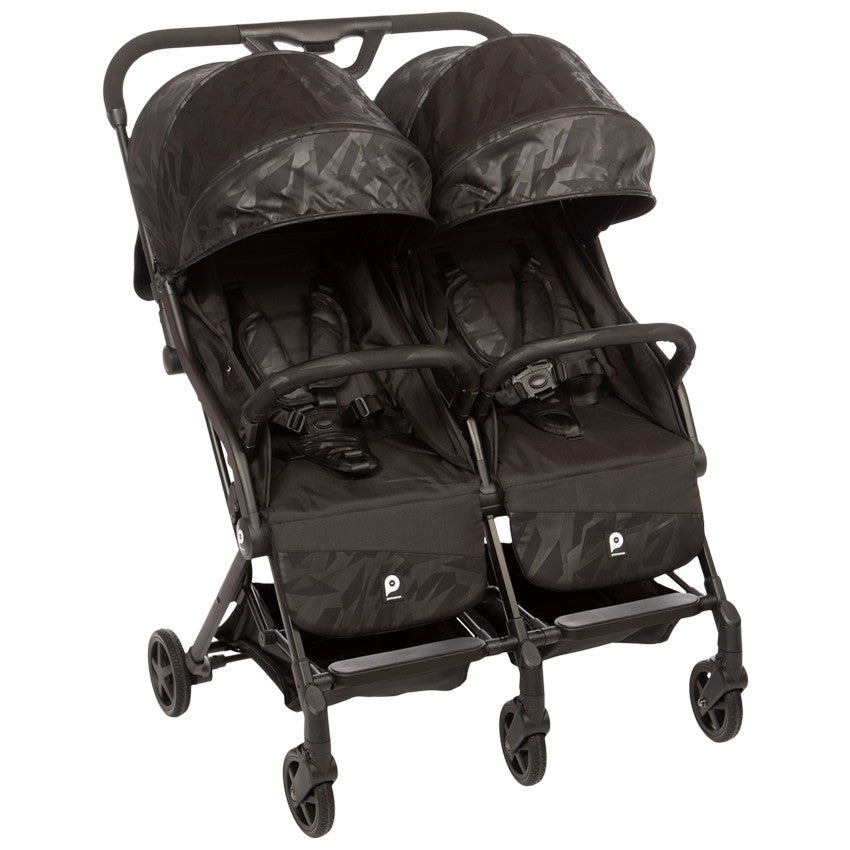 Poussette double premium Aria Twin - Noir - Prémaman