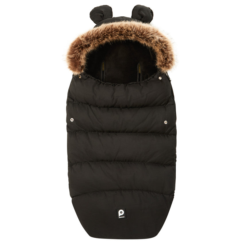 Warm universal sherpa-lined footmuff Nours black - Prémaman