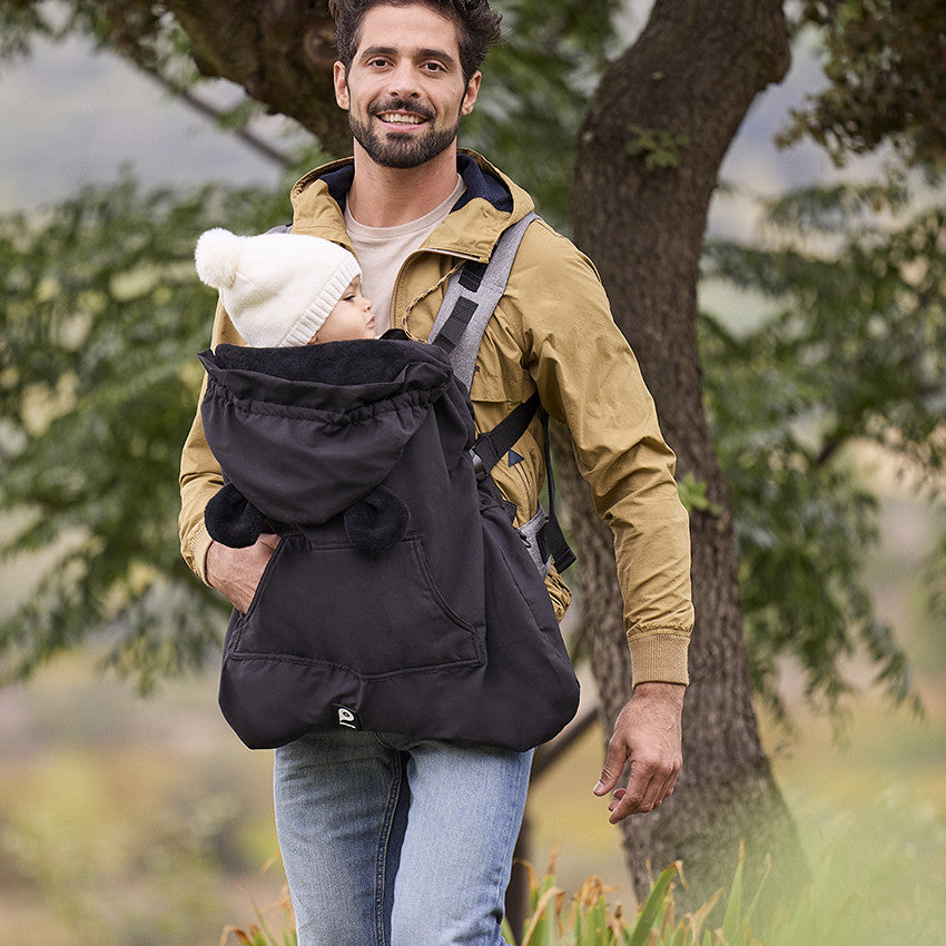 Protection chaude universelle pour porte-bébé Ourson noir - Prémaman