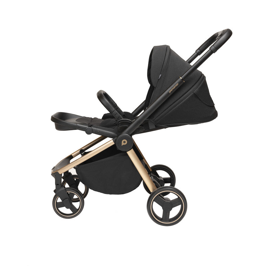 Alba Trio Stroller with Black/Champagne Carrycot - Prémaman