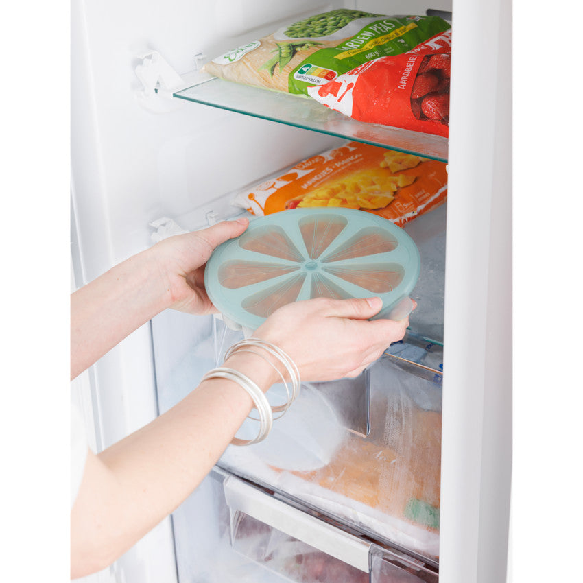 Moule de conservation multiportions 7 x 100ml en silicone vert - Prémaman