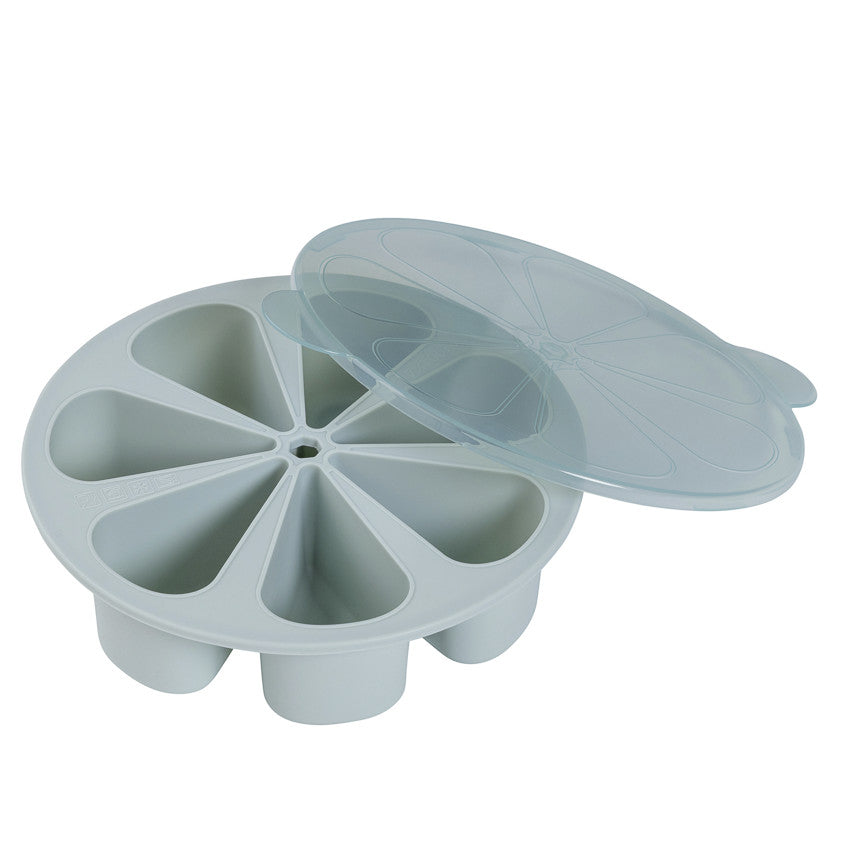 Moule de conservation multiportions 7 x 100ml en silicone vert - Prémaman