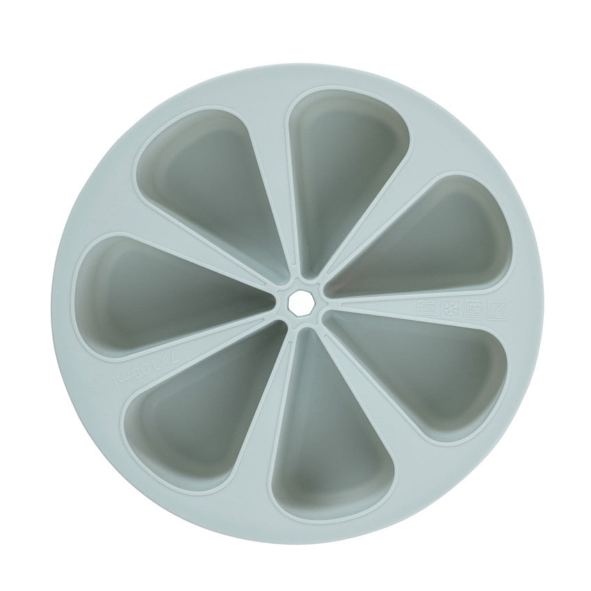 Moule de conservation multiportions 7 x 100ml en silicone vert - Prémaman