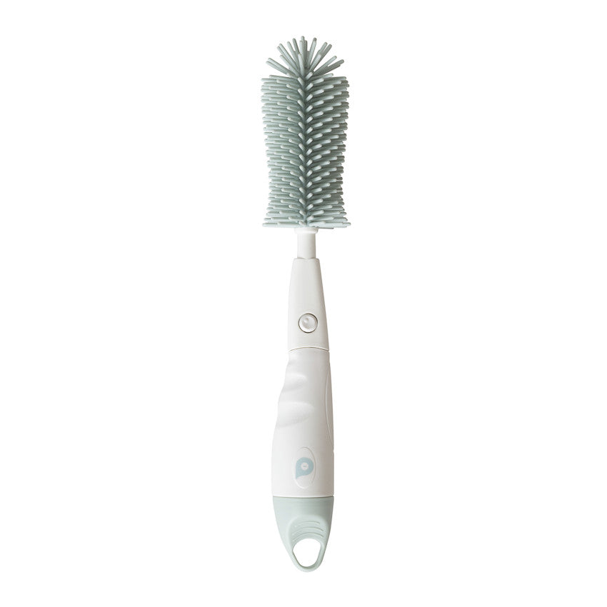 2-in-1 Silicone Bottle Brush White/Green - Prémaman