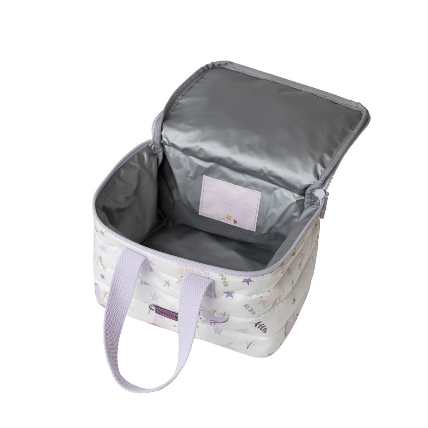 Lunch bag isotherme imprimé licornes blanc - Prémaman