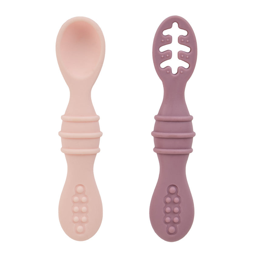 Set of 2 Miamix Learning Spoons - Pink - Prémaman