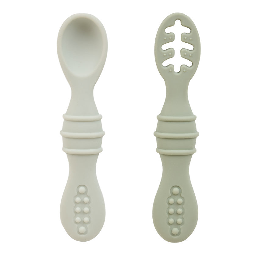 Miamix Set of 2 Learning Spoons - Green - Premaman