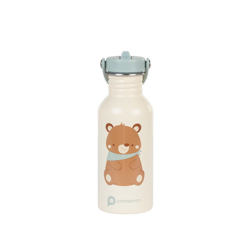 Gourde en Inox avec paille Roi des Forêts - 500 ml - Prémaman