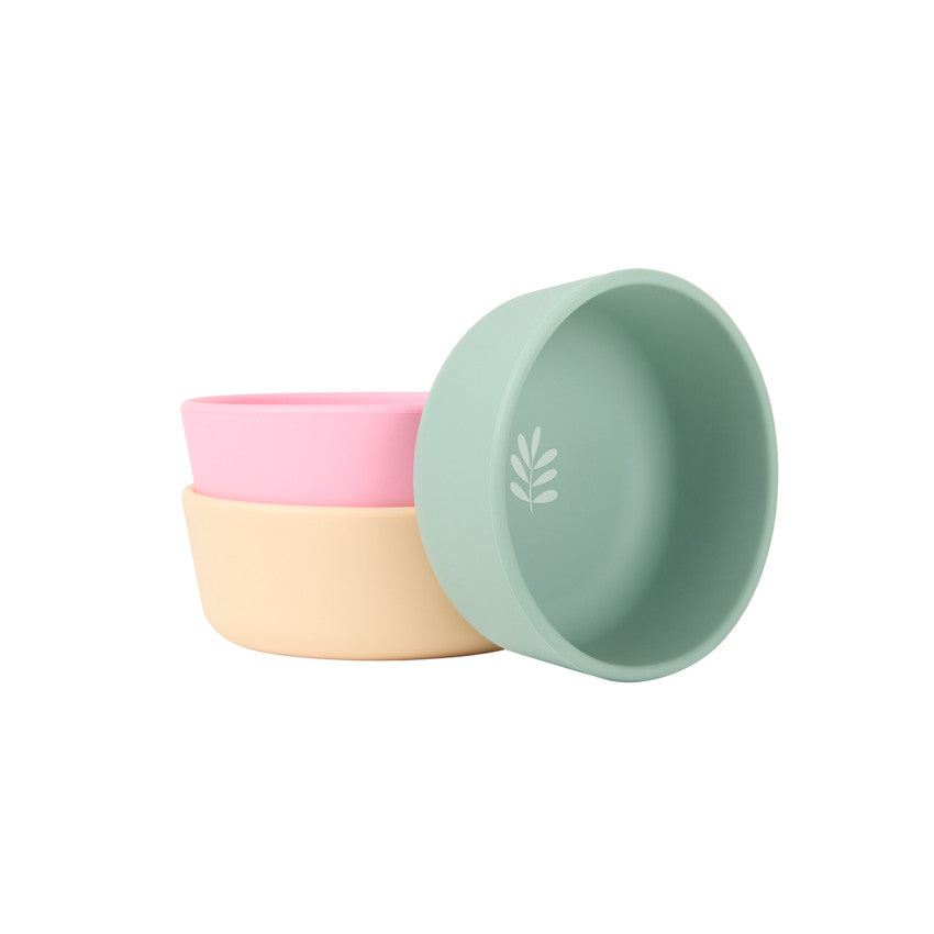 Bol en silicone pour bébé avec motif soleil au fond - Prémaman