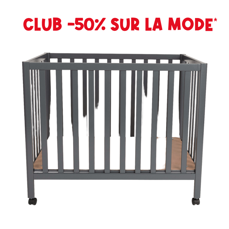 Parc en bois Tommy anthracite - Prémaman