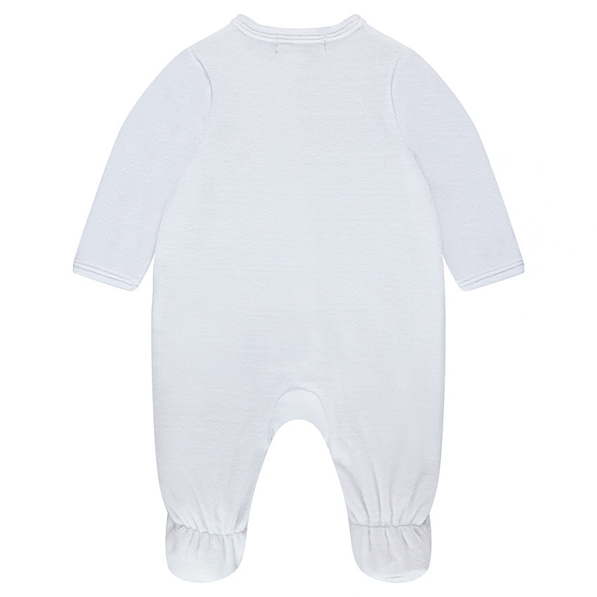 Feather Embroidered Velour Sleepsuit - Maternity