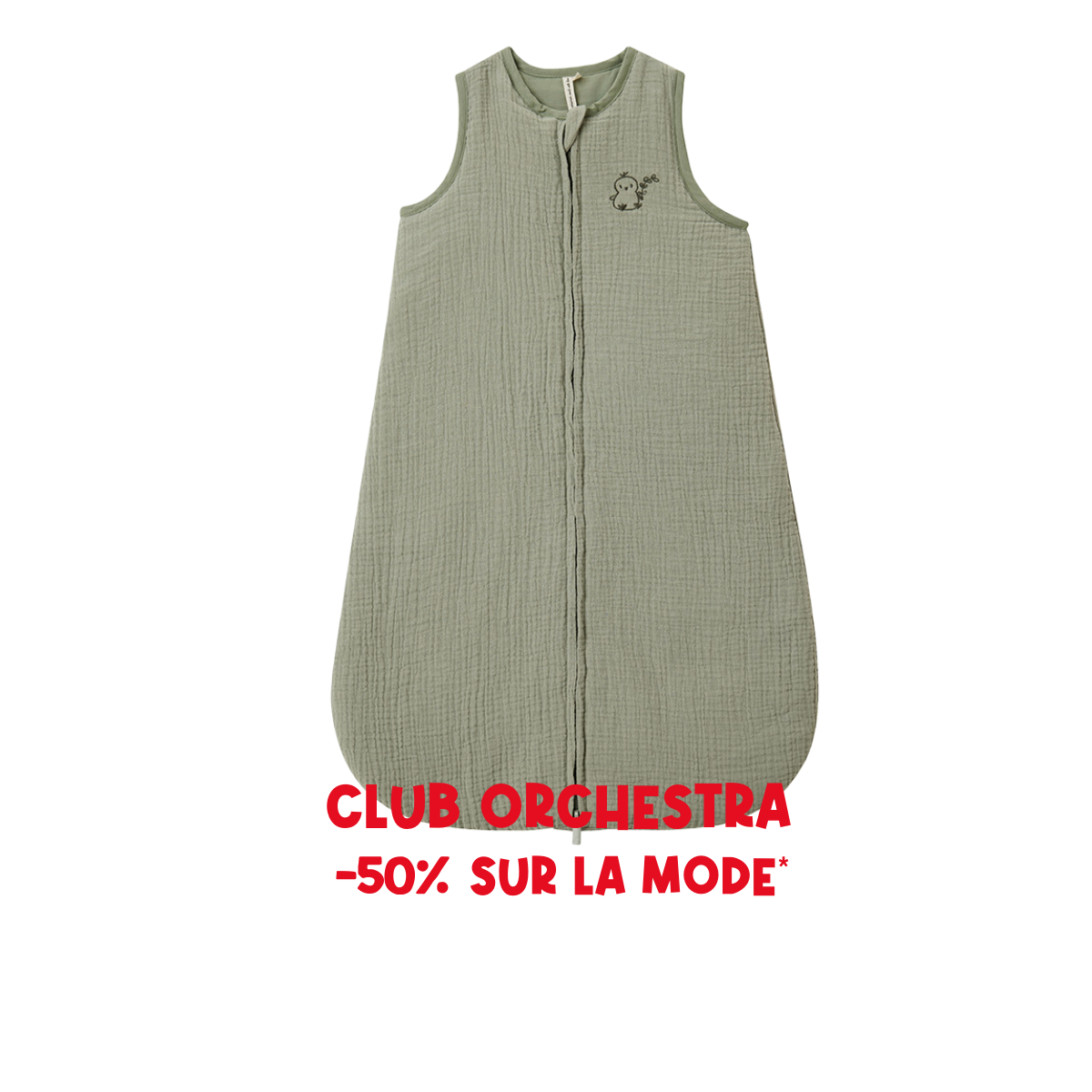 TOG 2 Chick Embroidery Cotton Gauze Sleep Bag - Prémaman